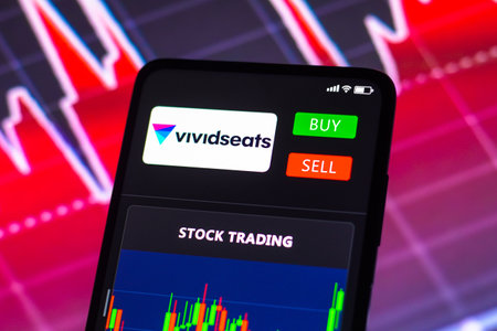 May 27, 2022, Brazil. In this photo illustration the stock trading graph of Apyx Medical seen on a smartphone screenのeditorial素材