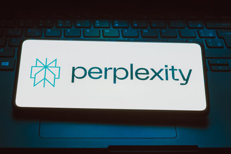 November 24, 2023, Brazil. In this photo illustration, the Perplexity AI logo is displayed on a smartphone screenのeditorial素材