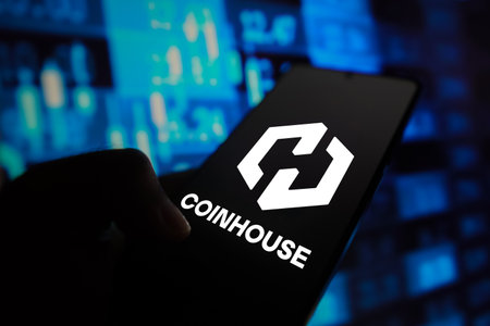 December 18, 2023, Brazil. In this photo illustration, the Coinhouse logo is displayed on a...
