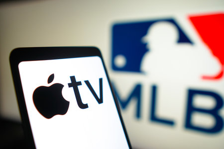 January 23, 2024, Brazil. In this photo illustration, the Apple TV logo is displayed on a smartphone...