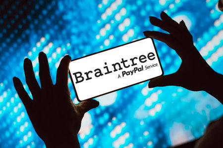 February 20, 2024, Brazil. In this photo illustration, the Braintree logo is displayed on a...