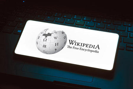 May 20, 2024, Brazil. In this photo illustration, the Wikipedia logo is displayed on a smartphone...