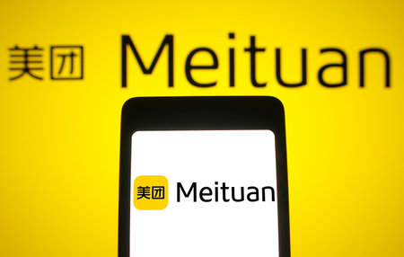 June 4, 2024, Brazil. In this photo illustration, the Meituan logo is displayed on a smartphone screenのeditorial素材