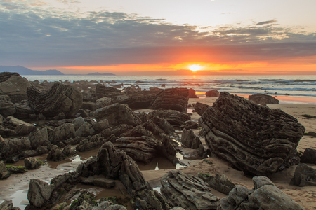 The wonderful and peculiar beach of Barrikaの写真素材