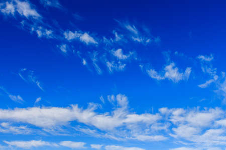 Cirrus clouds in a blue sky