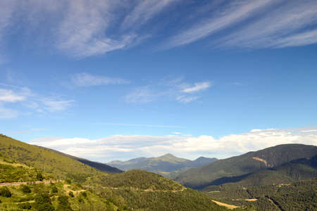 landscape with beautiful clouds and mountain viewsの写真素材