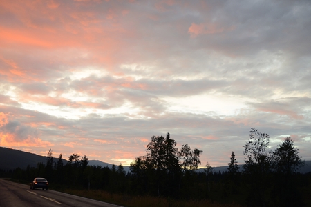 road to the sunsetの写真素材