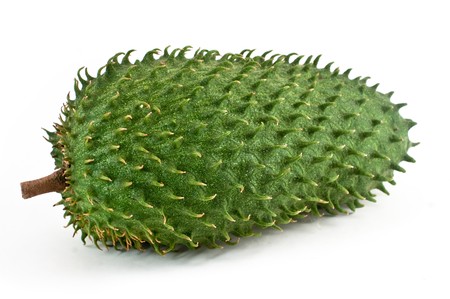 Tropical fruit used for fresh juices on a white background