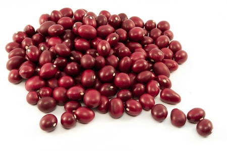 Frijoles or red bean from Latin America, dry and clean. On white background.の写真素材