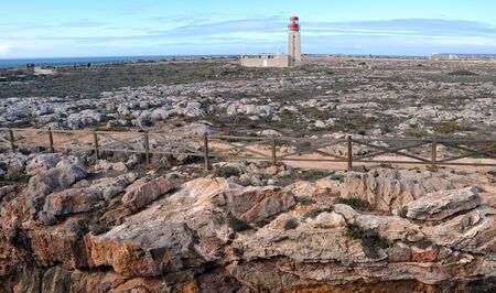 Sagres Fortress, Algarve, Portugalのeditorial素材