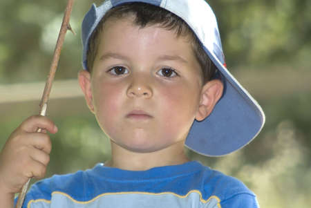 Portrait of an adorable little childの写真素材