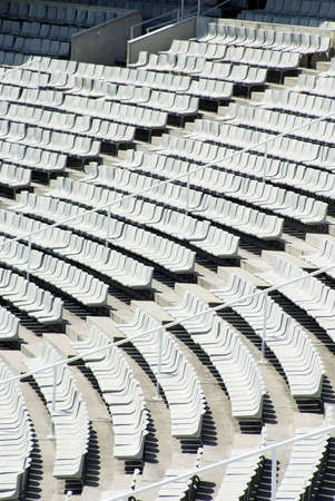 Empty athletics stadium seatsの写真素材