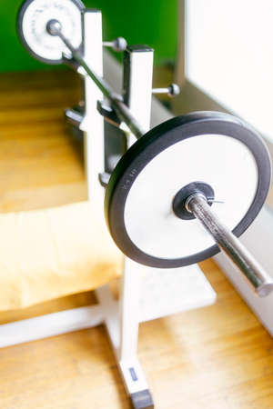 Barbell ready to workout in gym.の写真素材