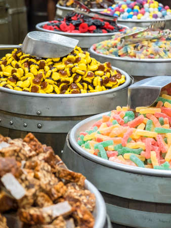 Some colorful candies as backgroundの写真素材