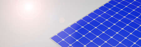 3D illustration solar Panels close-up. Alternativeenergy. Concept of renewable energy. Ecological,...