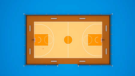 Street basketball court. Sport team concept.3d illustration.の写真素材