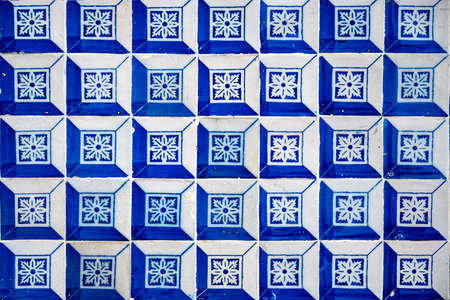 Traditional ornate decorative tiles azulejoの写真素材