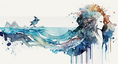 Colorful abstract illustration to use as background. generative AIの素材