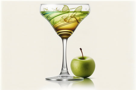 Apple Martini cocktail. AI Generativeの素材