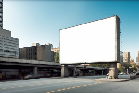 blank billboard for outdoor advertising poster or blank billboard for advertisement.AI Generativeの素材