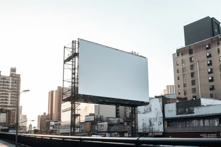 blank billboard for outdoor advertising poster or blank billboard for advertisement.AI Generativeの素材