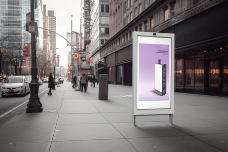 blank billboard for outdoor advertising poster or blank billboard for advertisement.AI Generativeの素材