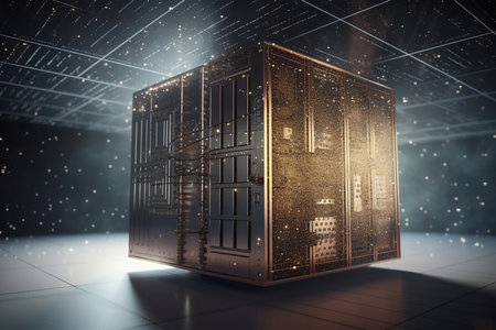 A Quantum computer concept. AI Generativeの素材