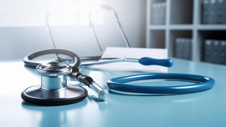Health insurance for families - stethoscope. Generative AIの素材