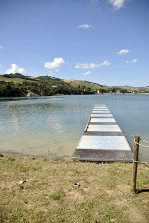 italian lake in Marche regionの写真素材