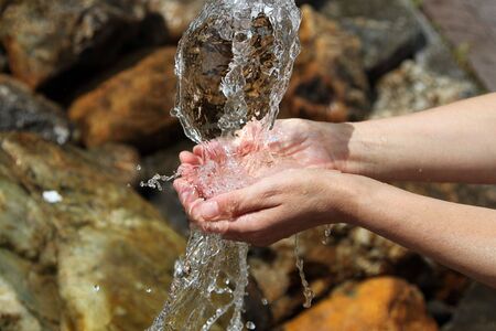 a cold water ,a refreshing water の写真素材