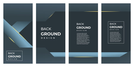 Set of modern vector flyers with geometric shapes and space for text.のイラスト素材