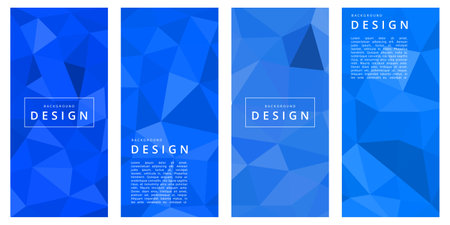 Blue polygonal background. Polygonal design for brochure, flyer, cover. Vector illustration.のイラスト素材