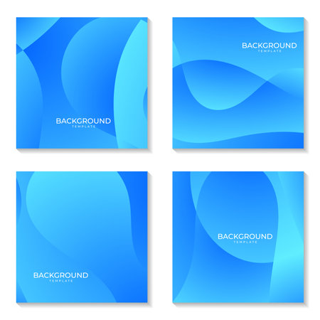 Set of blue abstract backgrounds for brochure, flyer, poster, cover design.のイラスト素材