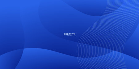 Blue Abstract Background. Dynamic Effect. Futuristic Technology Style. 3d Vector Illustration. Cover Design Template. Landing Page. Business Presentation. Creative Graphic Design.のイラスト素材