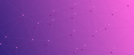 Abstract polygonal background with connecting dots and lines. Vector illustrationのイラスト素材