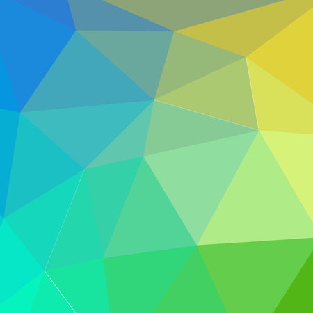 abstract vector polygonal background - green, yellow and blueのイラスト素材