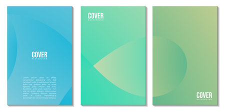 Set of modern minimal covers for brochure, flyer, poster, booklet, leaflet, catalog, magazine or annual report. Vector illustration.のイラスト素材