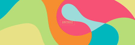 Abstract background with colorful geometric shapes. Vector illustration for your design.のイラスト素材