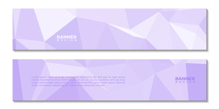 Abstract polygonal banner template. Polygonal banner background. Vector illustration.のイラスト素材