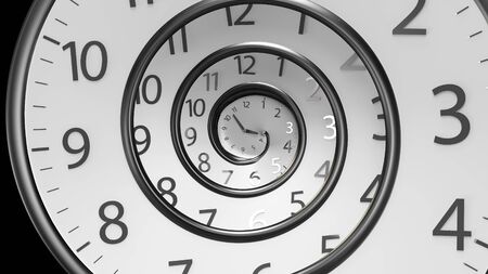 3D Rendering Classic Round Clock with  infinity timeの写真素材