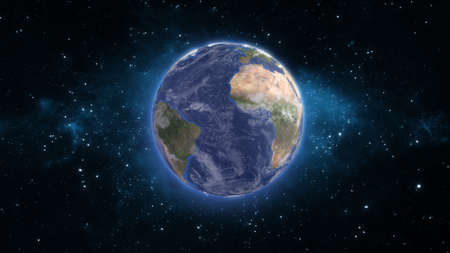 High Resolution Planet Earth view.  Global World Photo realistic 3D rendering.の写真素材