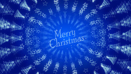 Blue christmas Card Graphic background with snowflakes. Merry Christmas Festival Graphic Template.の写真素材