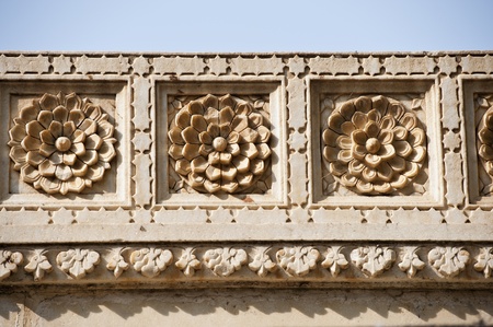 architectural detail in the City Palace in Udaipur, India 