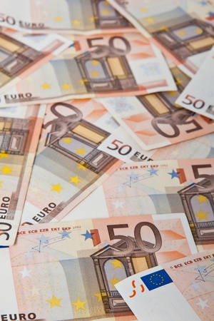 Euro Banknotes background of 50 euros の写真素材