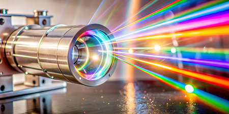 Vibrant laser beams create stunning light show from futuristic device