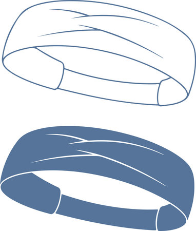 Headband mockup template for active lifestyle. Showcase your designs with this stylish and versatile accessory for fitness, fashion, and everyday wear.のイラスト素材