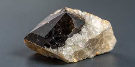 Stunning smoky quartz crystal point with natural inclusions, perfect for metaphysical healing or...
