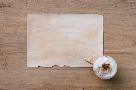 Creamy capuccino as meditation and inspiration symbolの写真素材