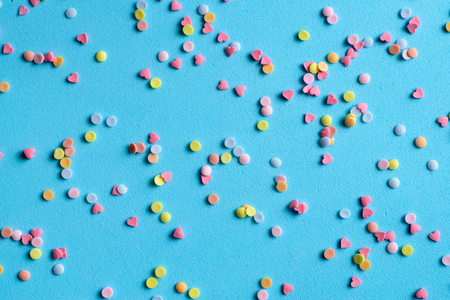 Scattered small candies