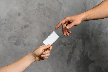 The Creation of business cardの写真素材